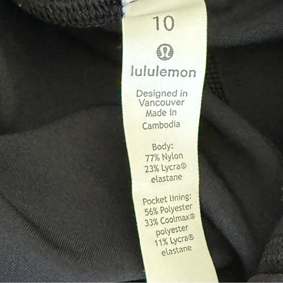 Lululemon Athletica Size 10 Black Cropped Workout Leggings - Picture 3 of 3